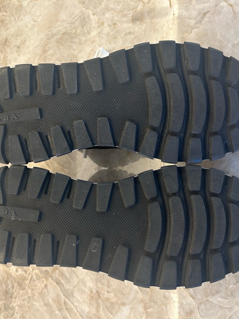 Prada Black and White Men’s Milano Runner Sneakers with Logo Patch - Picture 9 of 16